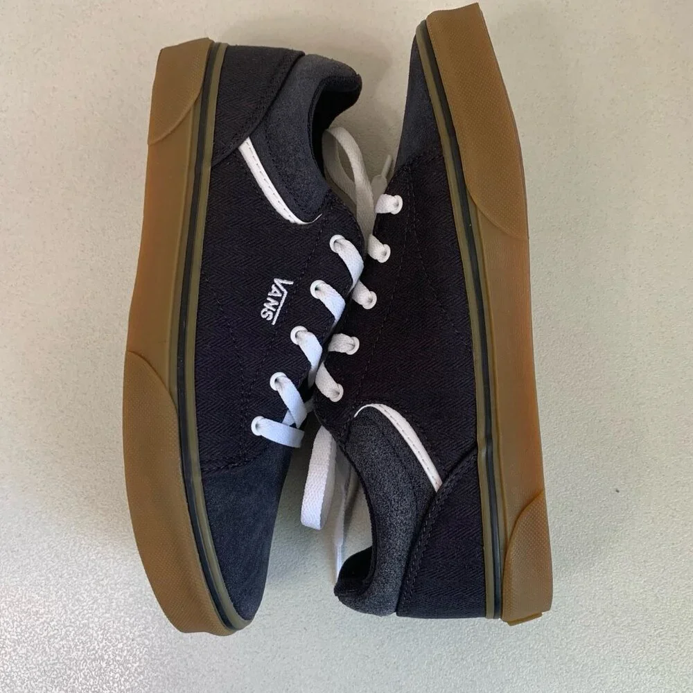 Vans Club Old Skool Shoes Kids 6 Navy White Lace Up Skater Sneaker Summer - Picture 8 of 12